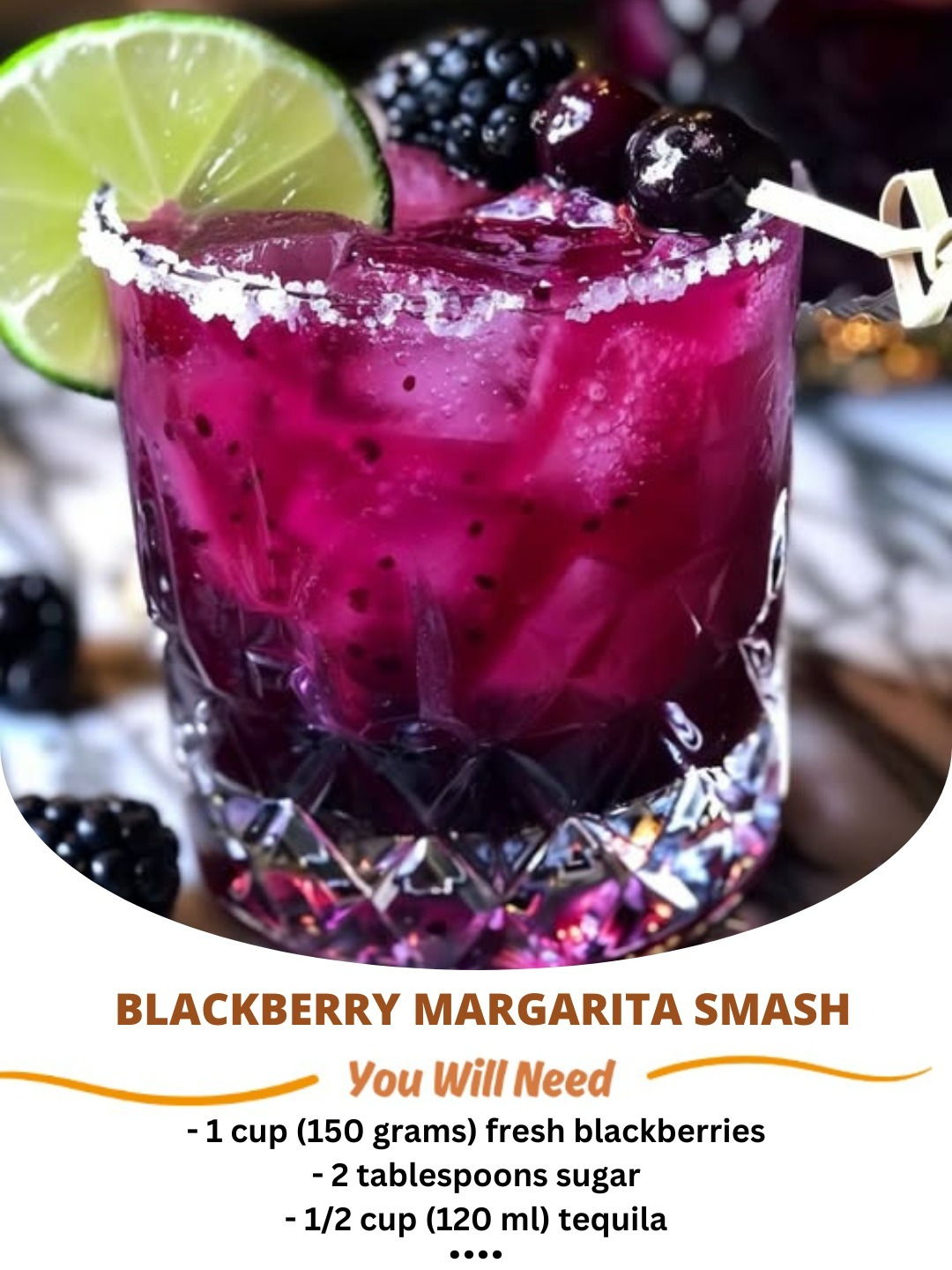 Refreshing Blackberry Margarita Smash with a perfect blend of sweet, tart, and citrus flavors.