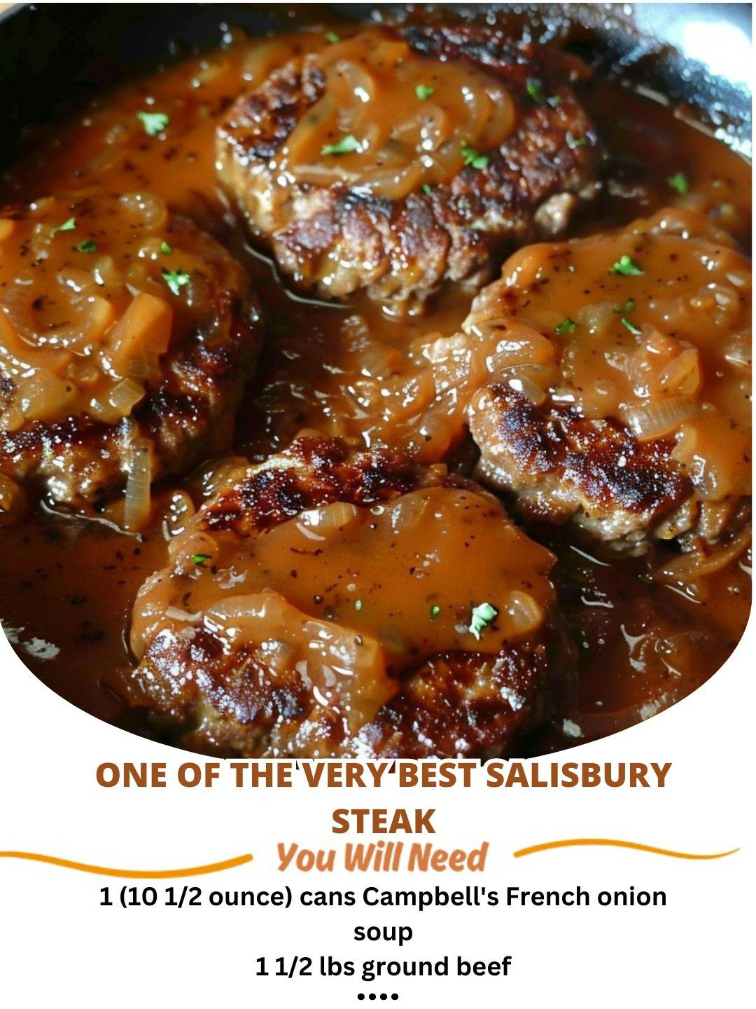 Juicy and flavorful Salisbury steak smothered in rich brown gravy—comfort food at its best!