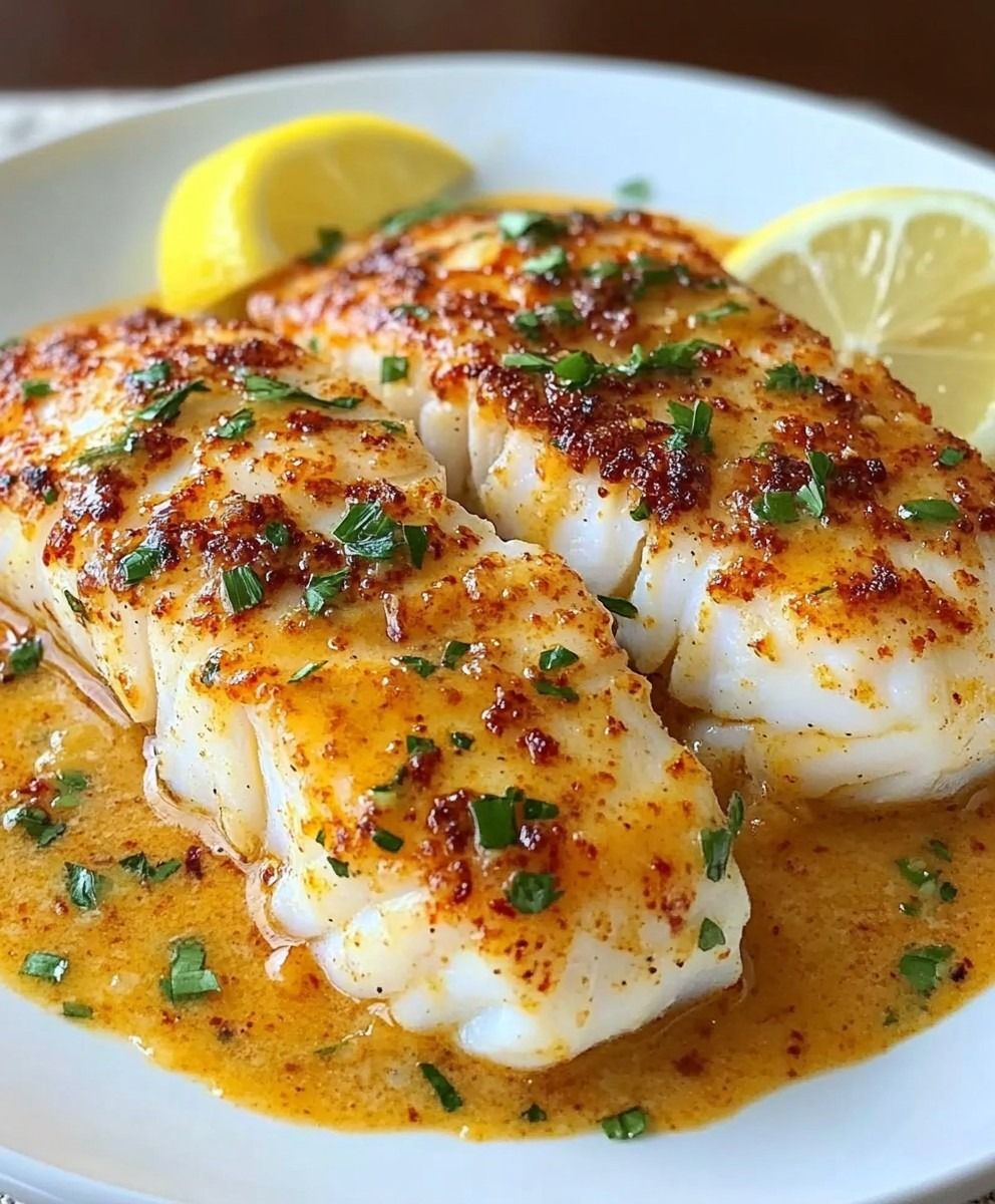 pan fried cod with lemon butter sauce