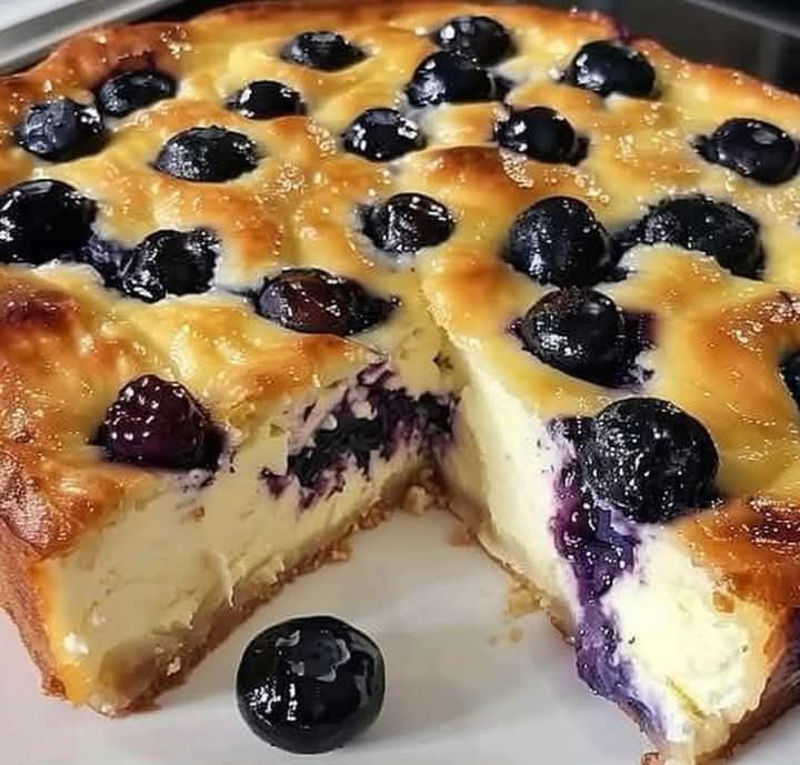 Blueberry Cottage Cheese Breakfast Bake