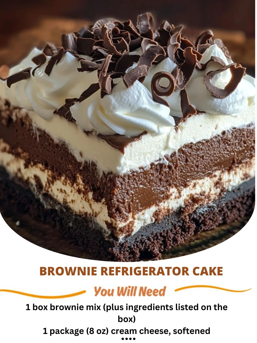 Brownie Refrigerator Cake