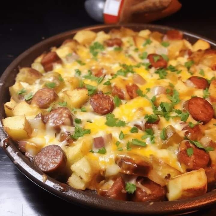 Cheese, Potato, and Smoked Sausage Casserole – The Ultimate Comfort Food! 🧀🥔🌭