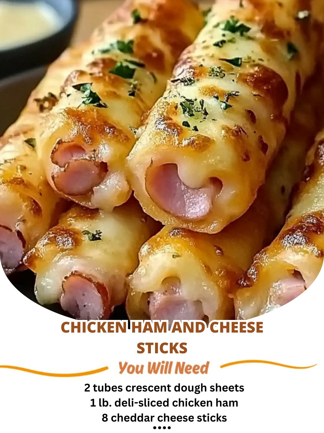 Chicken Ham and Cheese Sticks