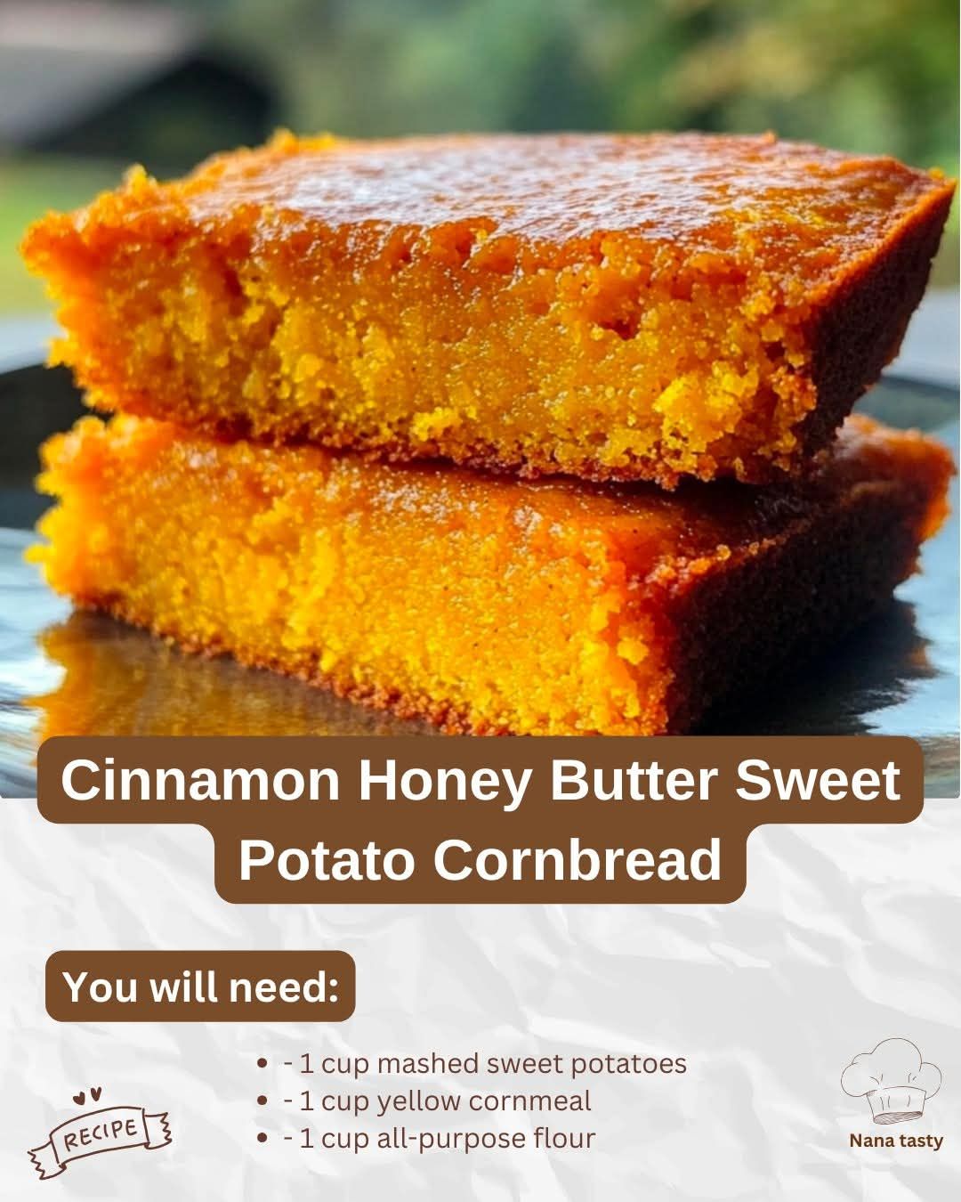 Cinnamon Honey Butter Sweet Potato Cornbread