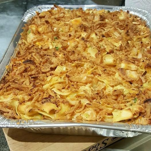 Classic Noodle Casserole with Crispy Topping