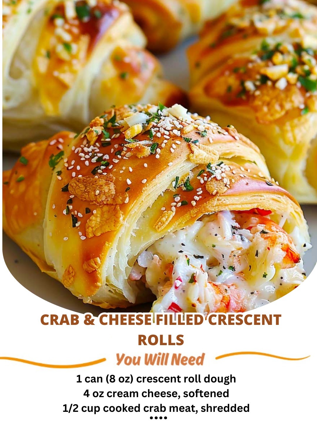 Crab & Cheese Filled Crescent Rolls