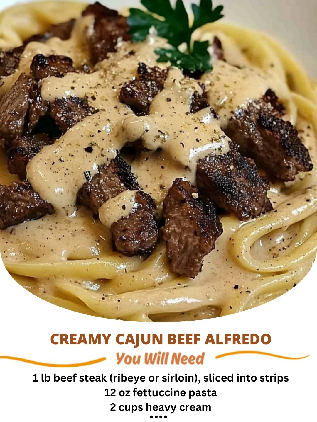 Creamy Cajun Beef Alfredo Recipe