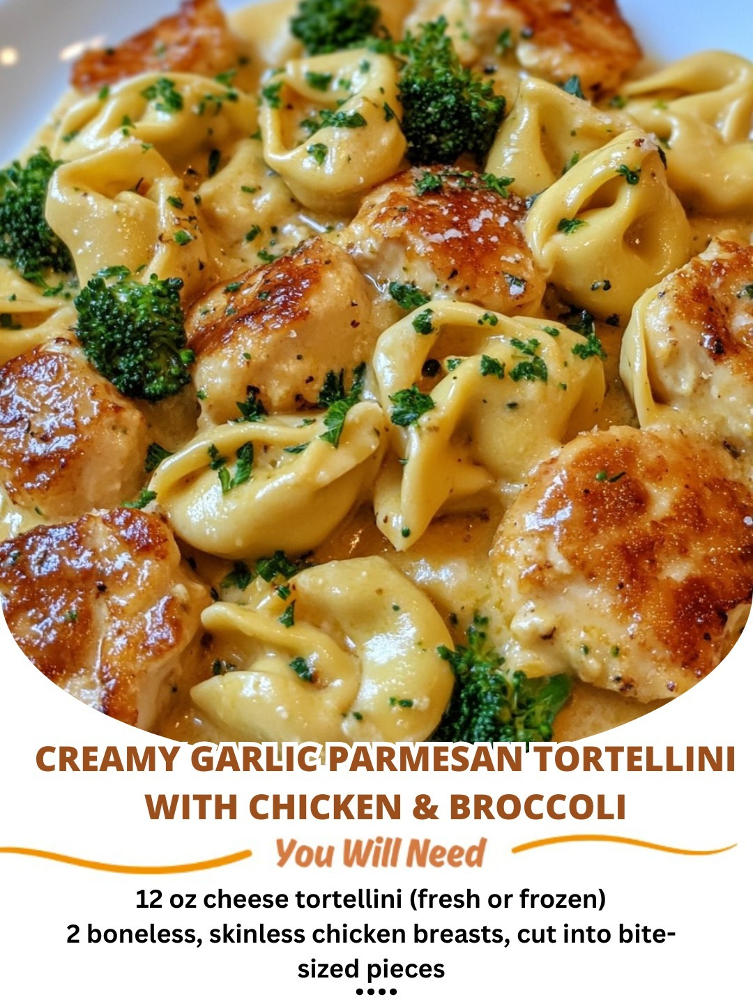 Creamy Garlic Parmesan Tortellini Recipe