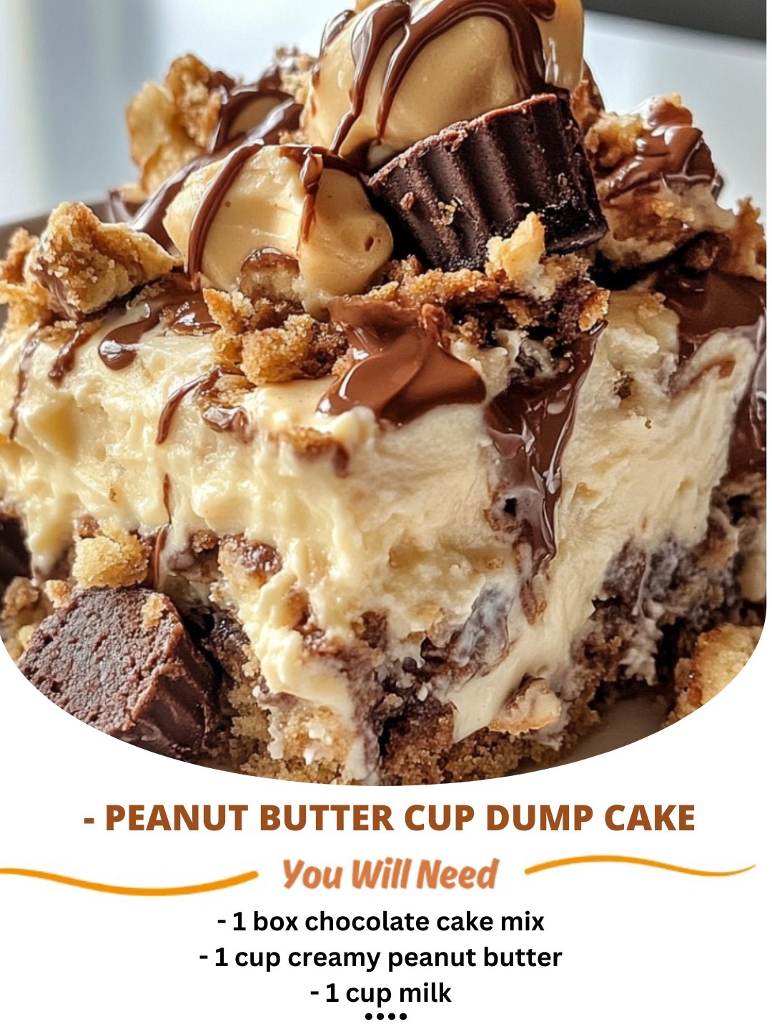 Peanut Butter Cup Dump Cake