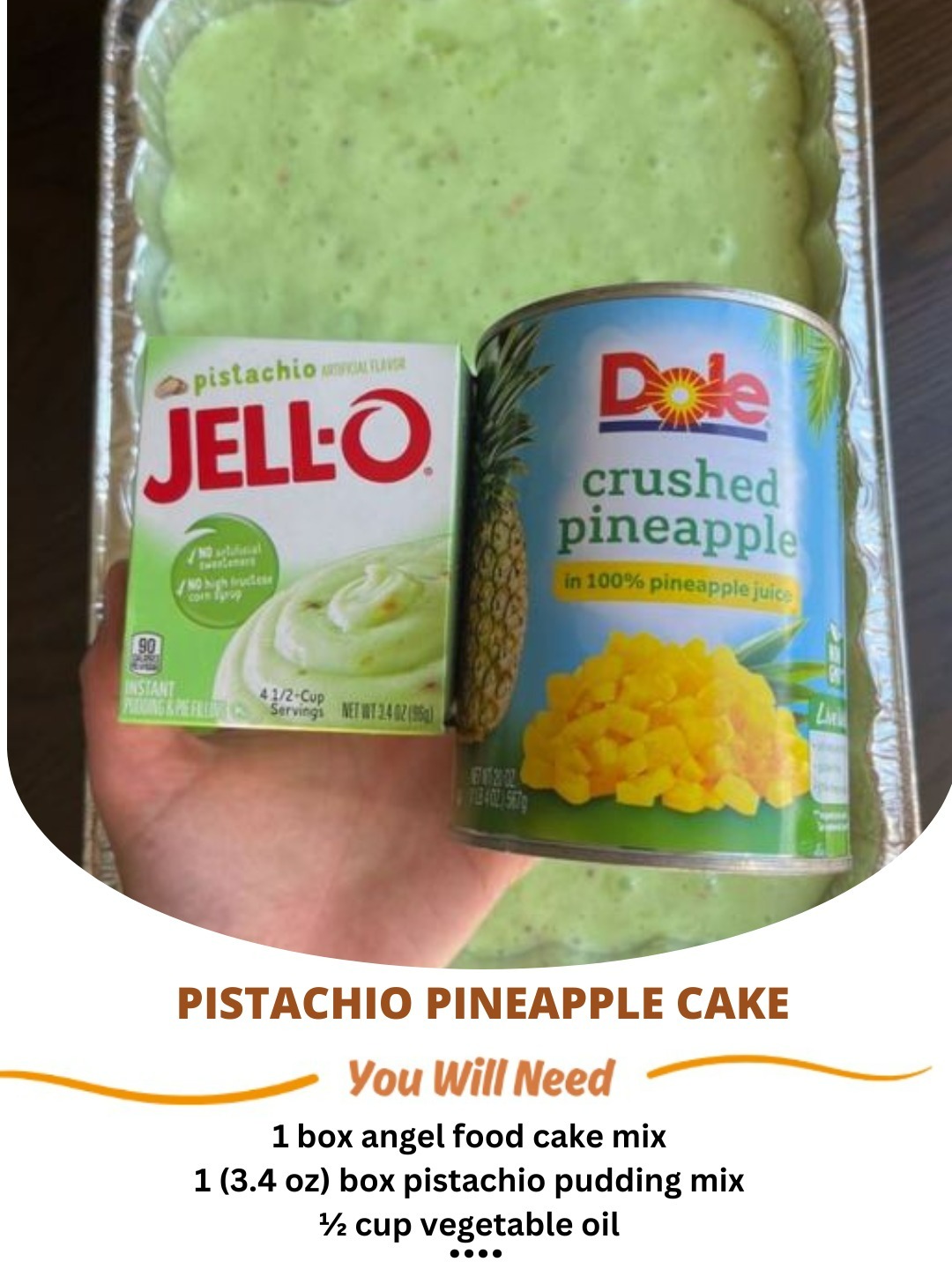 Pistachio Pineapple Cake