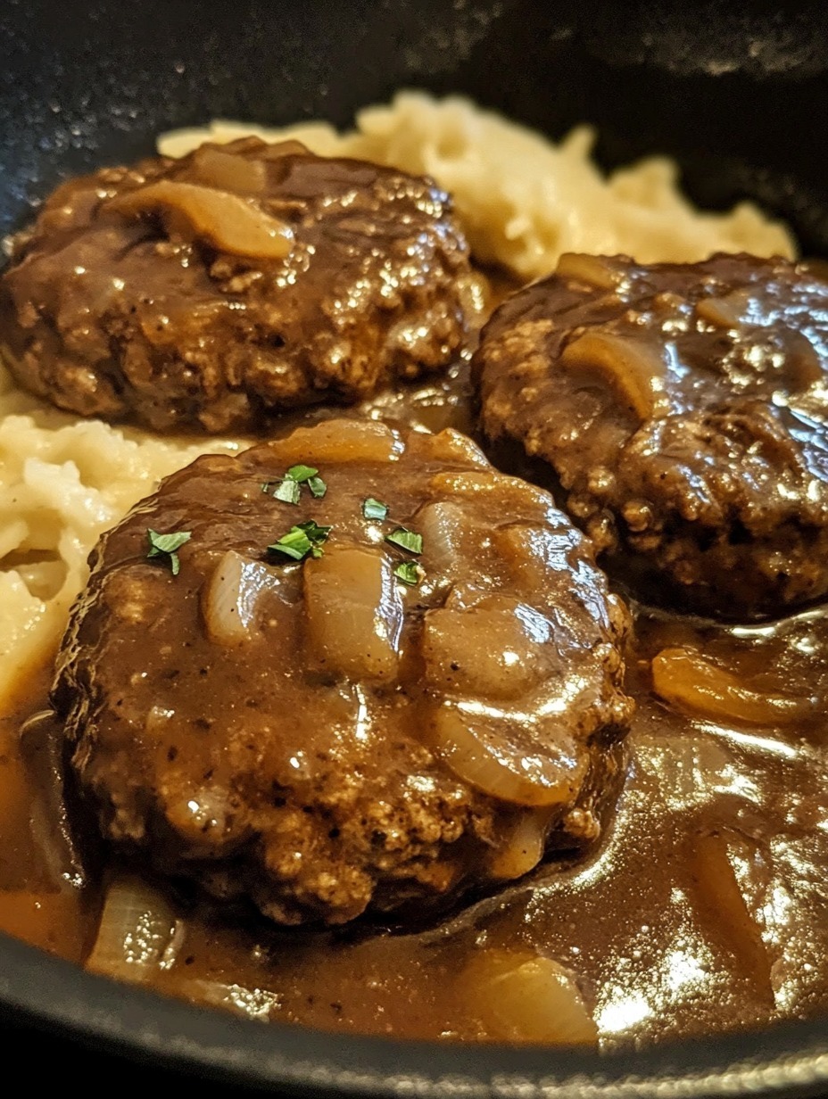 Salisbury Steak with Garlic Mashed Potatoes