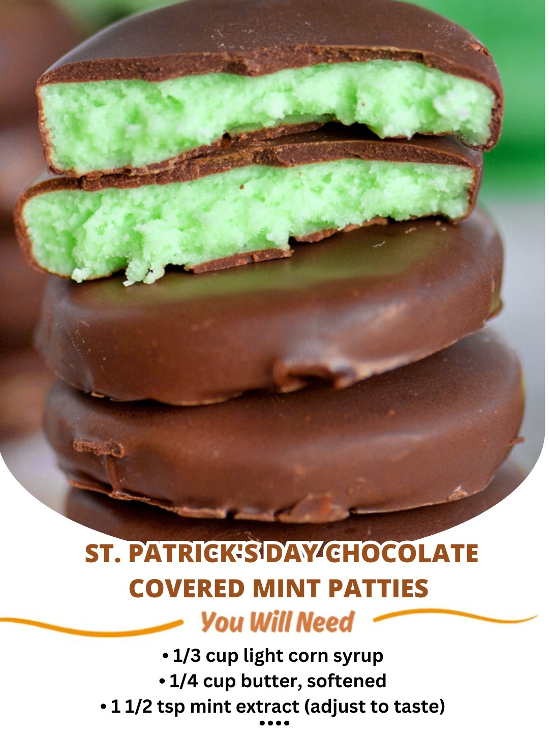 St. Patrick's Day Chocolate Covered Mint Patties