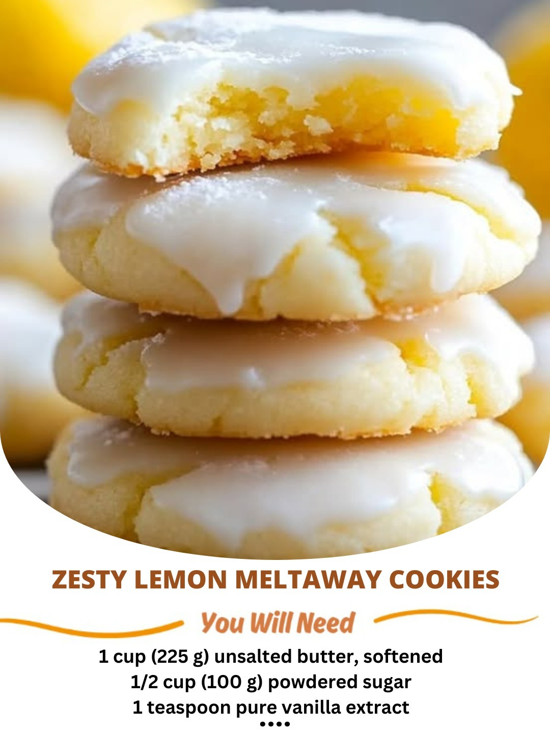 Zesty Lemon Meltaway Cookies