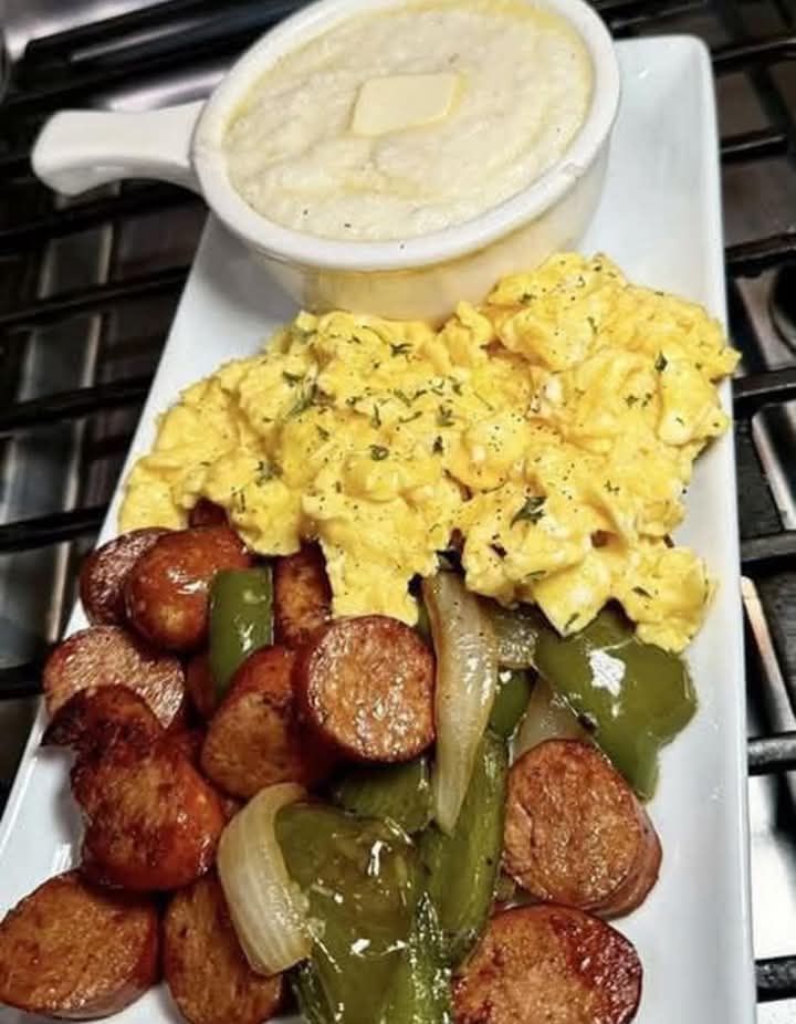 What drink is needed to eat this breakfast