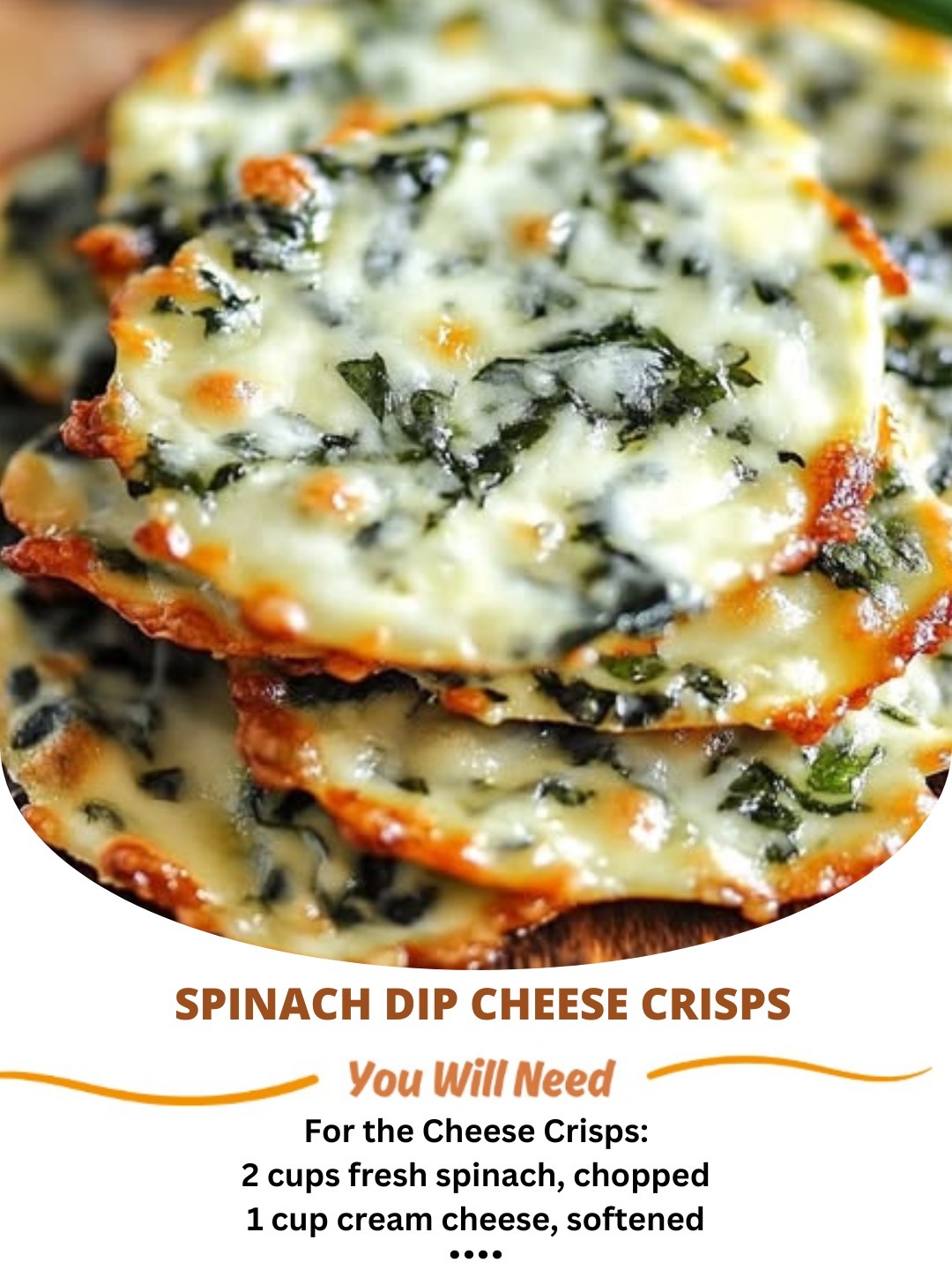 Spinach Dip Cheese Crisps