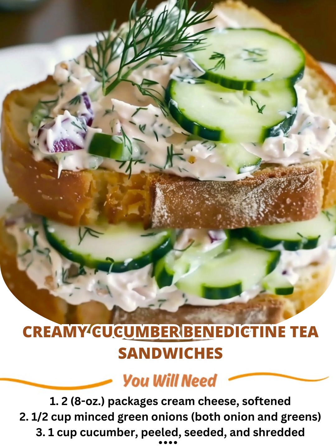 Creamy Cucumber Benedictine Tea Sandwiches