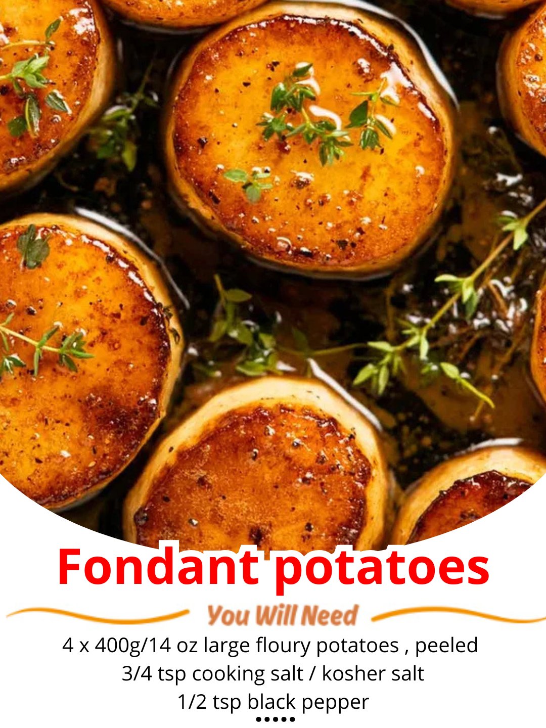 Fondant Potatoes – A restaurant-y way to cook potatoes that’s easy yet looks impressive!