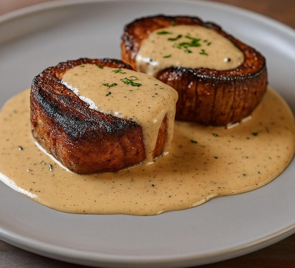 Filet Mignon with Cream Sauce