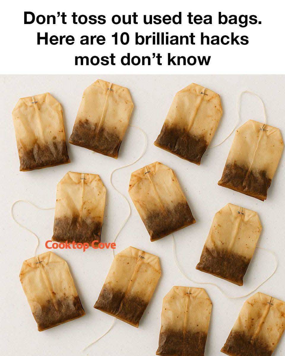 Don’t toss out used tea bags. Here are 10 brilliant hacks most don’t know.