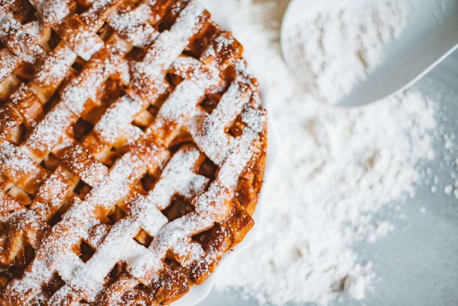 Peach Pie with a Hint of Cinnamon and Nutmeg
