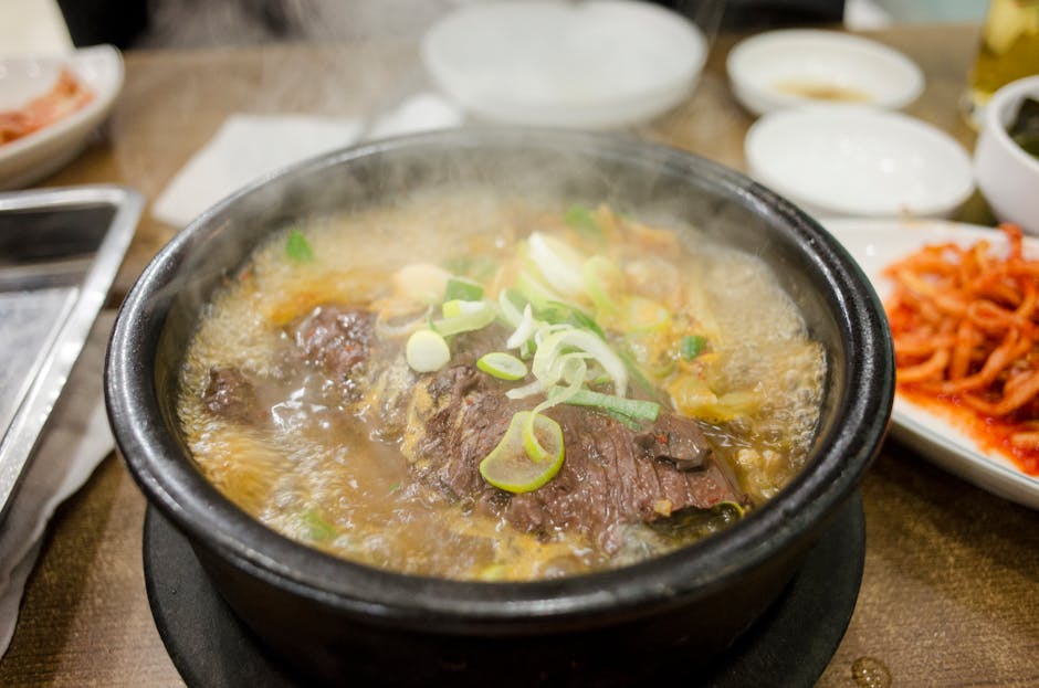 Mongolian beef with sticky rice and scallions