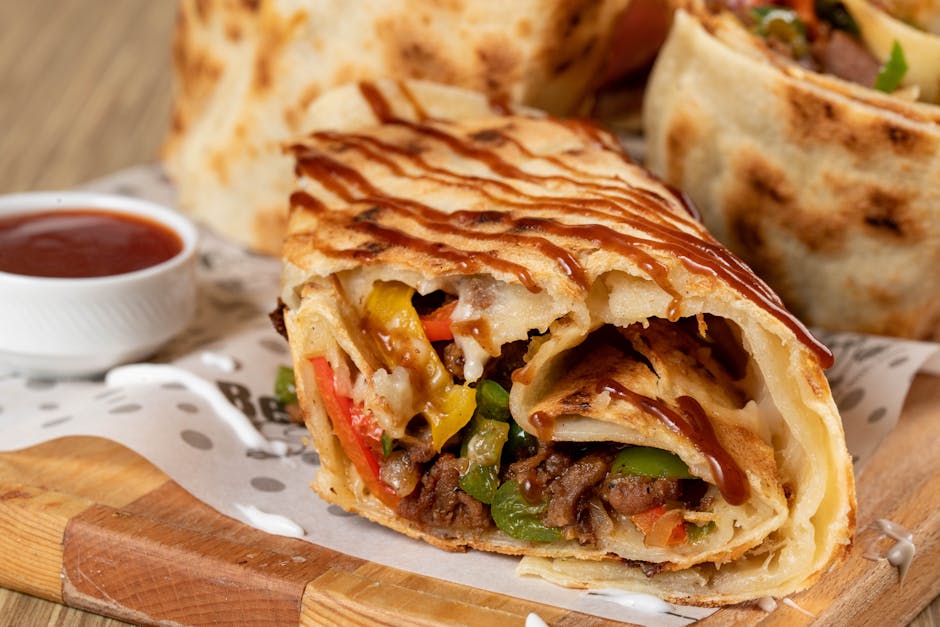 philly cheese steak wrap easy lunch idea with caramelized onions