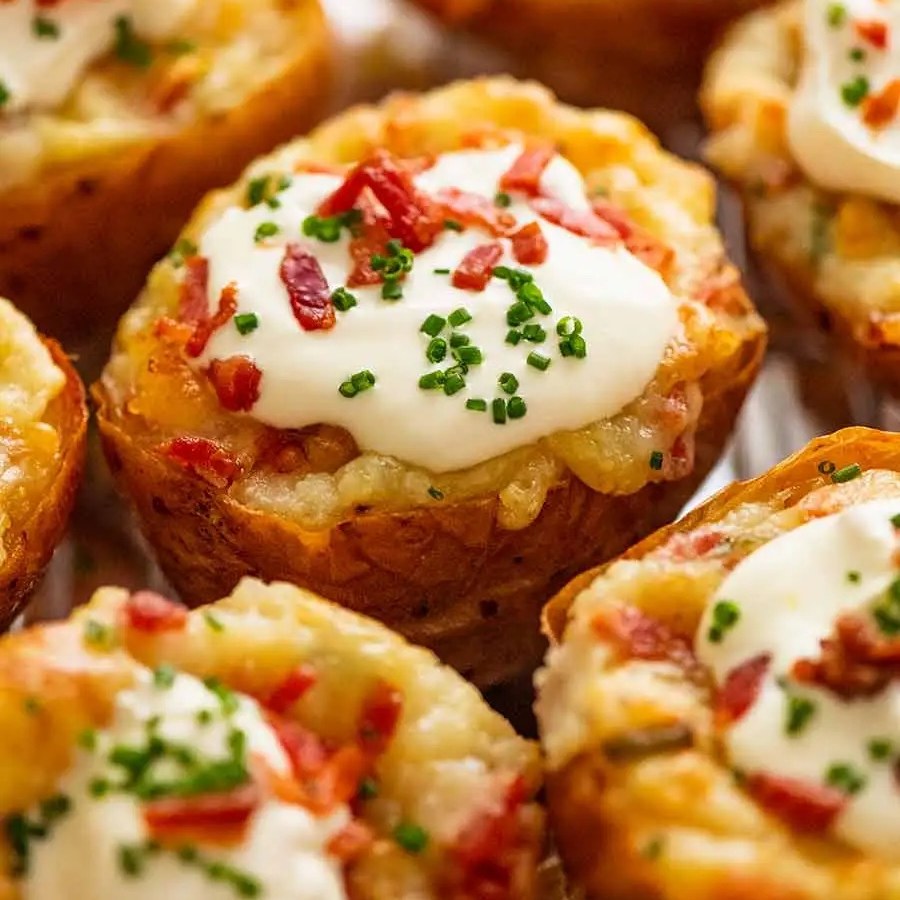 Twice Baked Potatoes (Stuffed Jacket Potatoes)