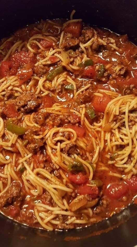 Southern style spaghetti