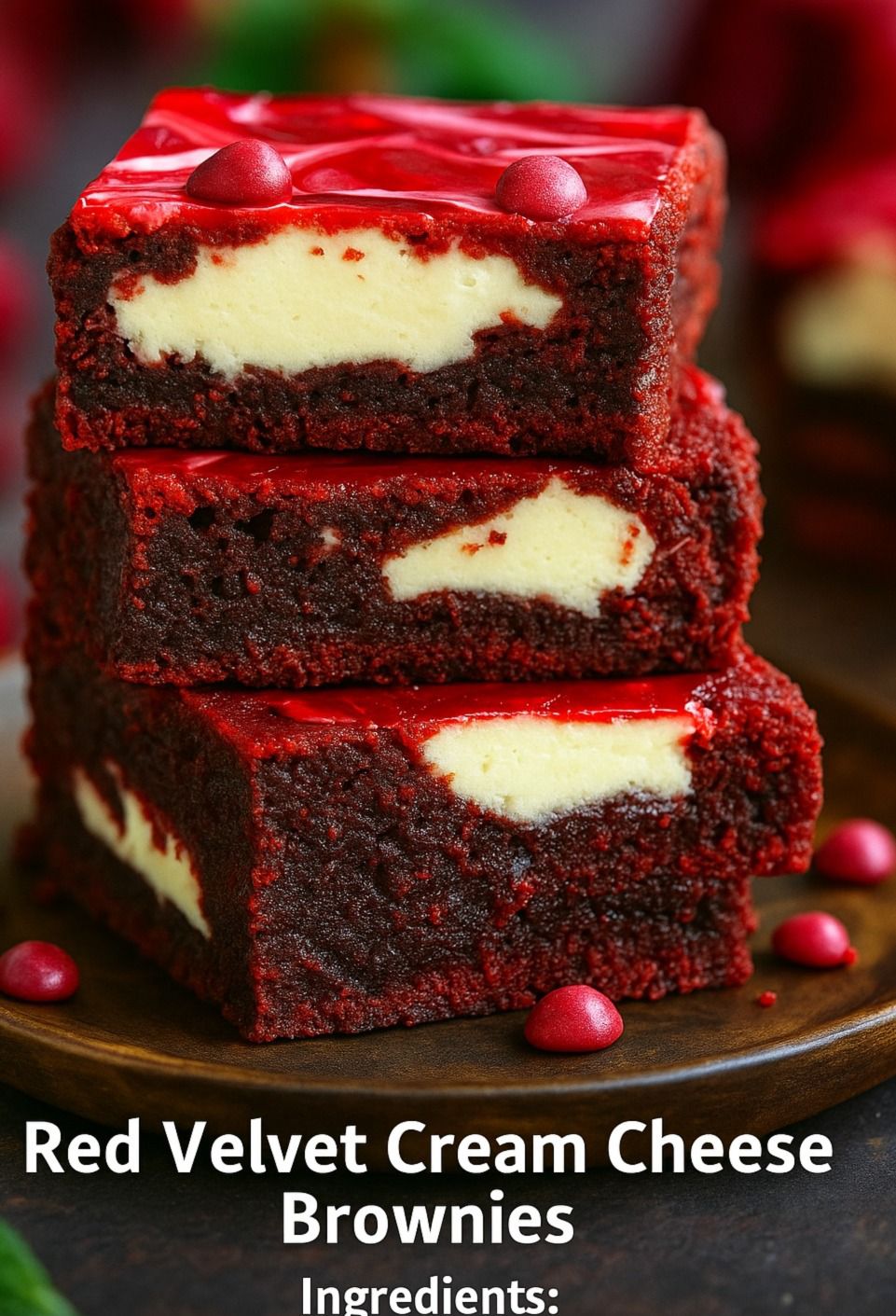 Red Velvet Cream Cheese Brownies