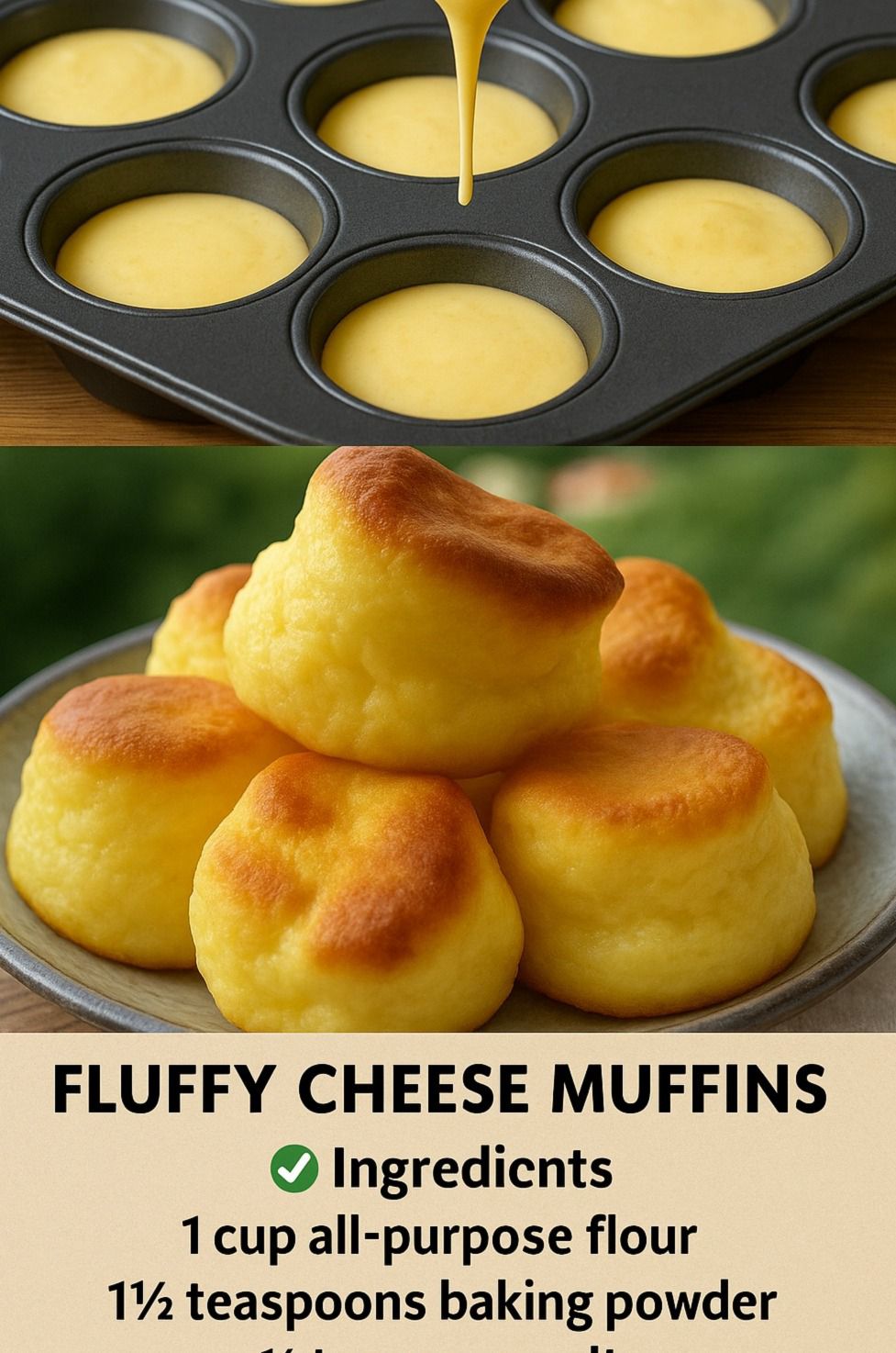 fluffy cheese muffins