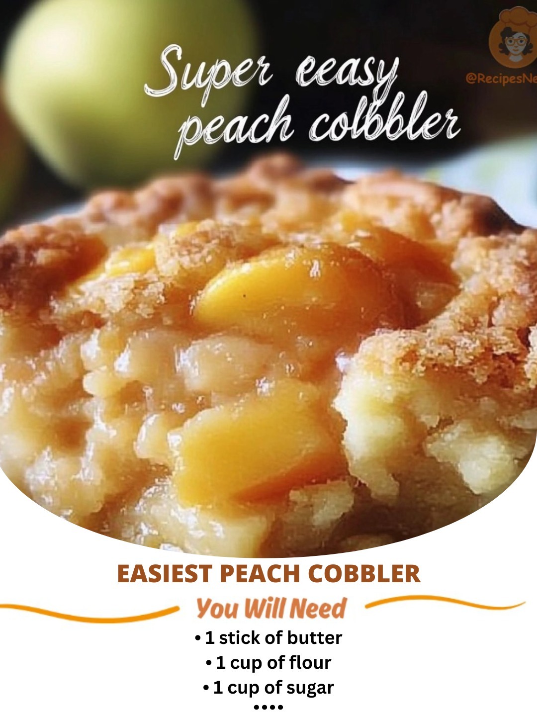The easiest peach cobbler recipe