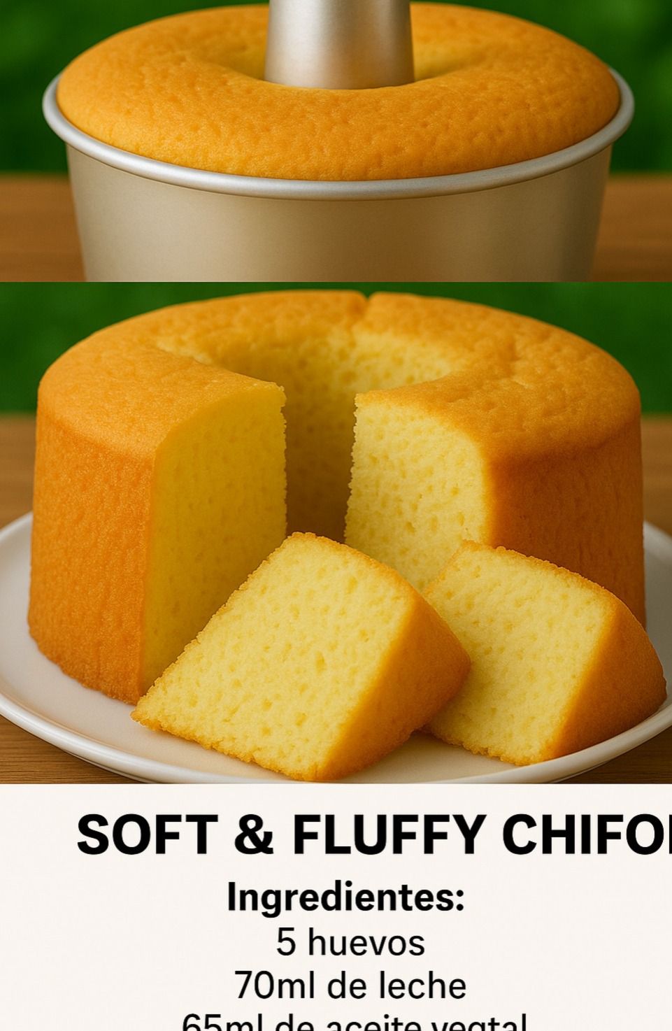 Soft & Fluffy Chiffon Cake