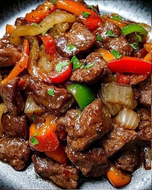 Stir-Fried Beef with Bell Peppers & Onions – A Savory, Saucy Favorite Ingredients