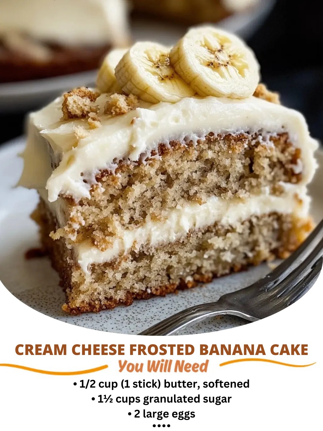 Cream Cheese Frosted Banana Cake