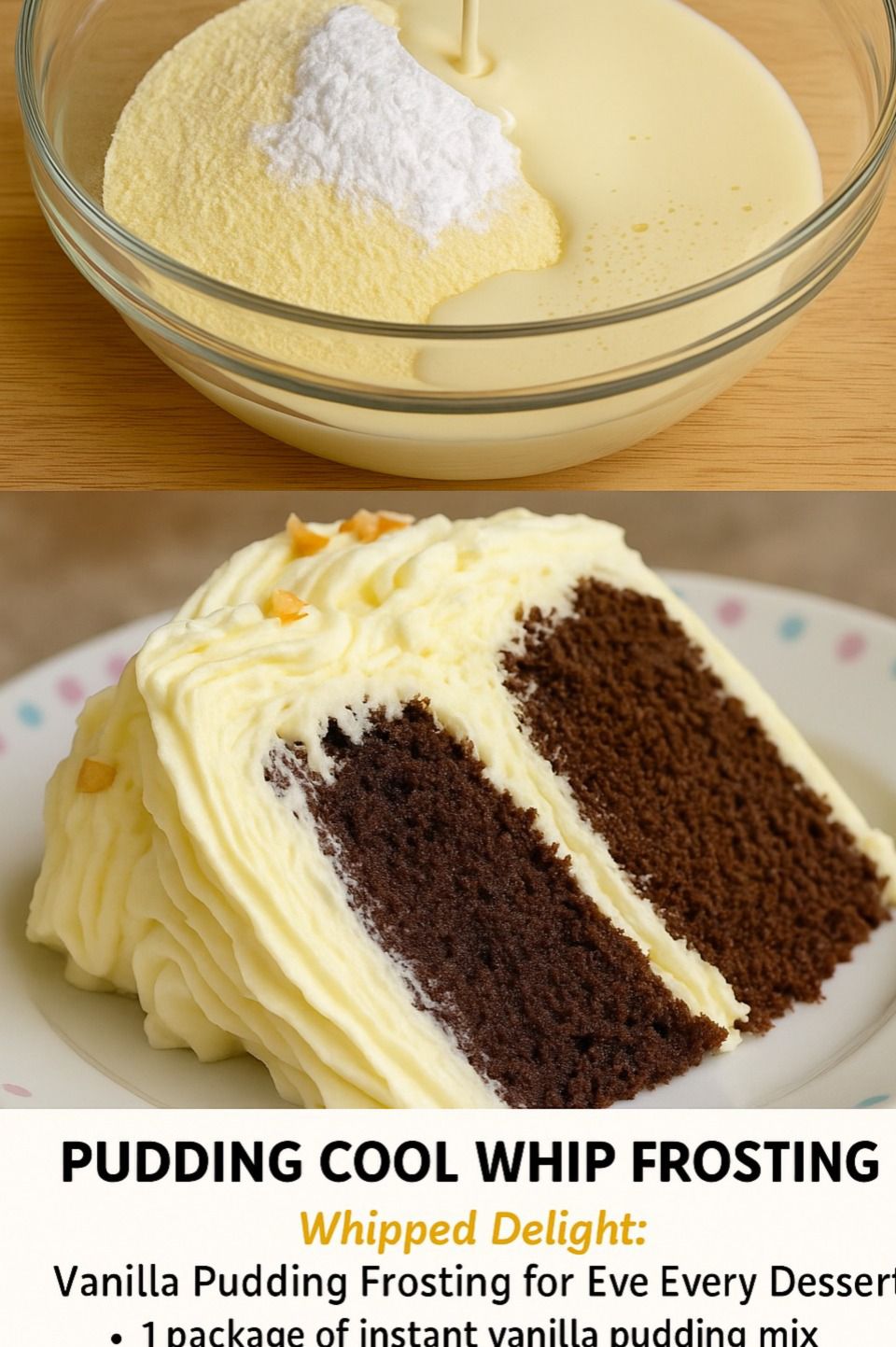 Pudding Cool Whip Frosting