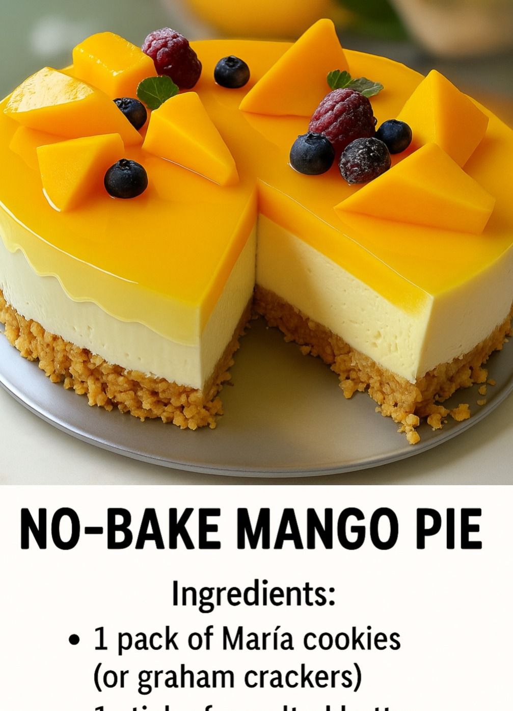 No-Bake Mango Pie