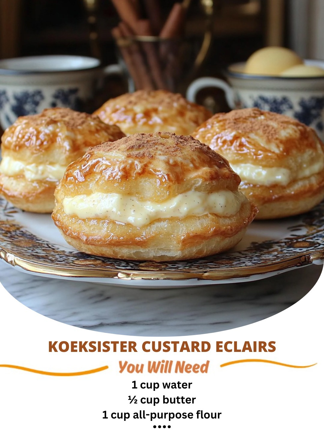 Koeksister Custard Eclairs