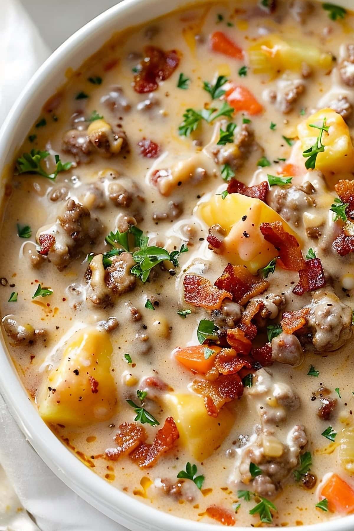 Easy Cheeseburger Soup Recipe