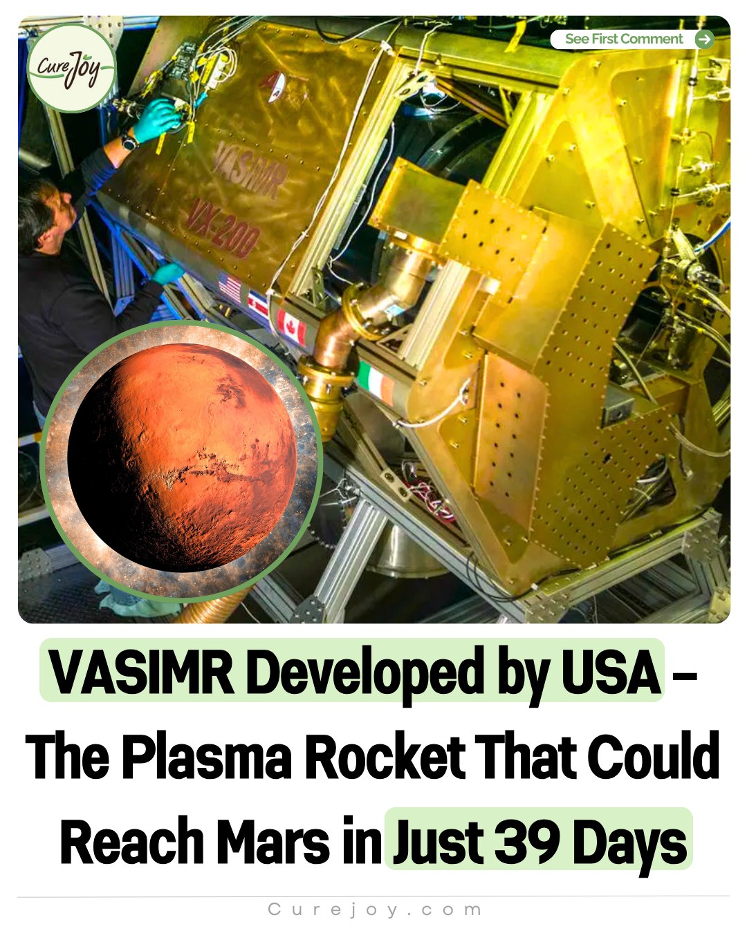 VASIMR Developed By USA – The Plasma Rocket That Could Reach Mars in Just 39 Days