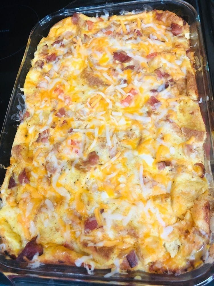 Egg & Cream Cheese Hash Brown Breakfast Casserole