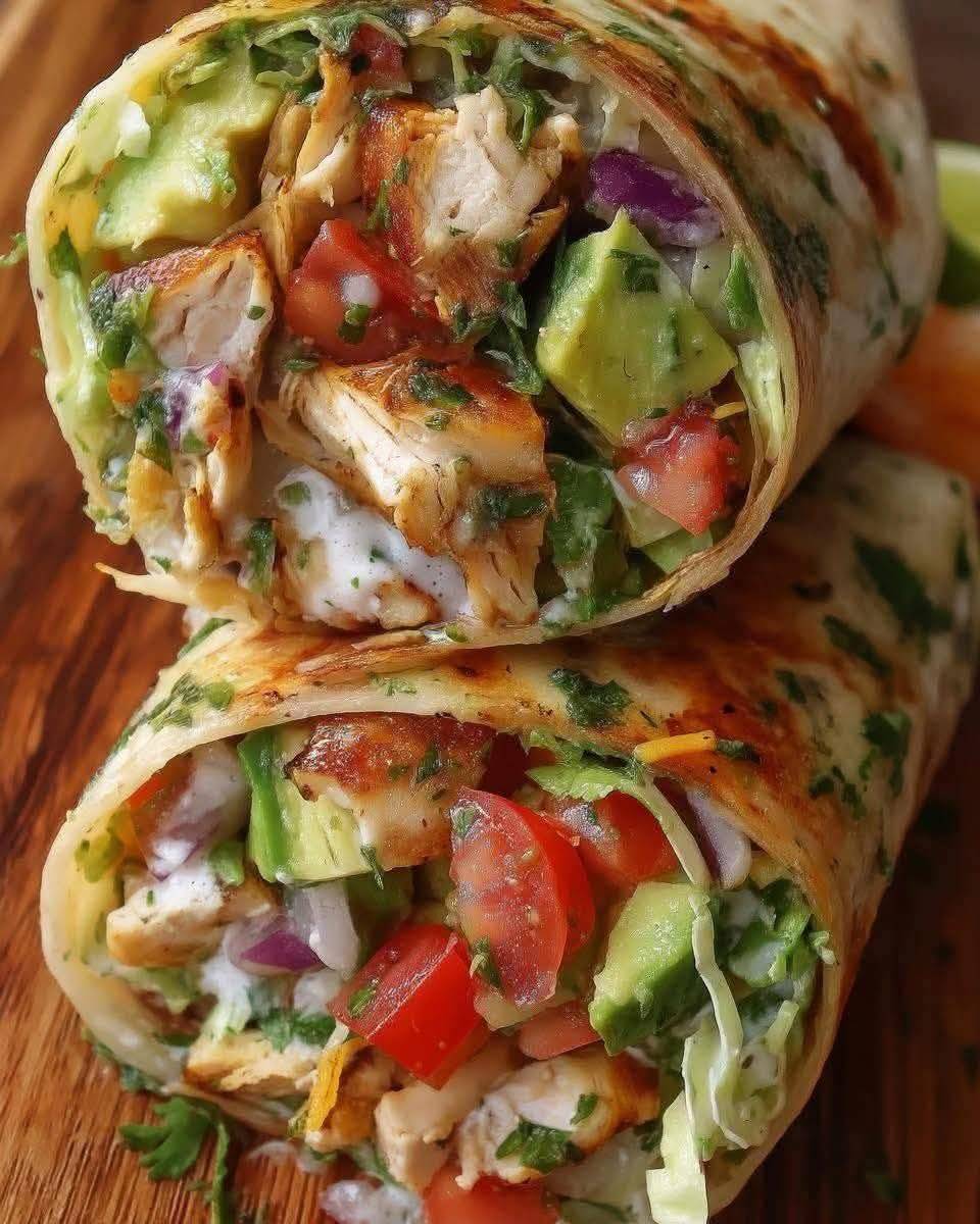 Chicken Avocado Ranch Burritos