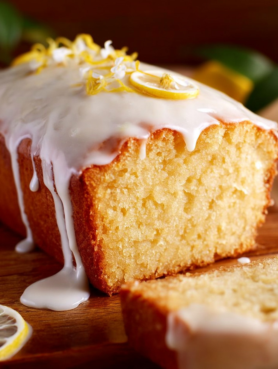 Here’s a delicious recipe for a glazed lemon loaf