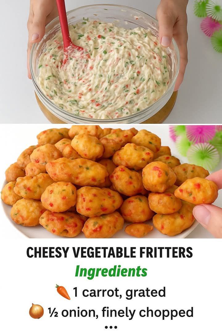 Cheesy Vegetable Fritters
