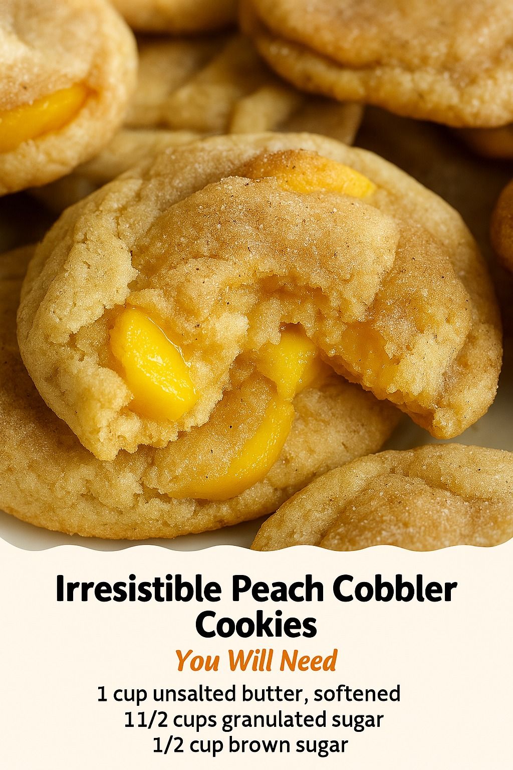Irresistble Peach Cobbler Cookies