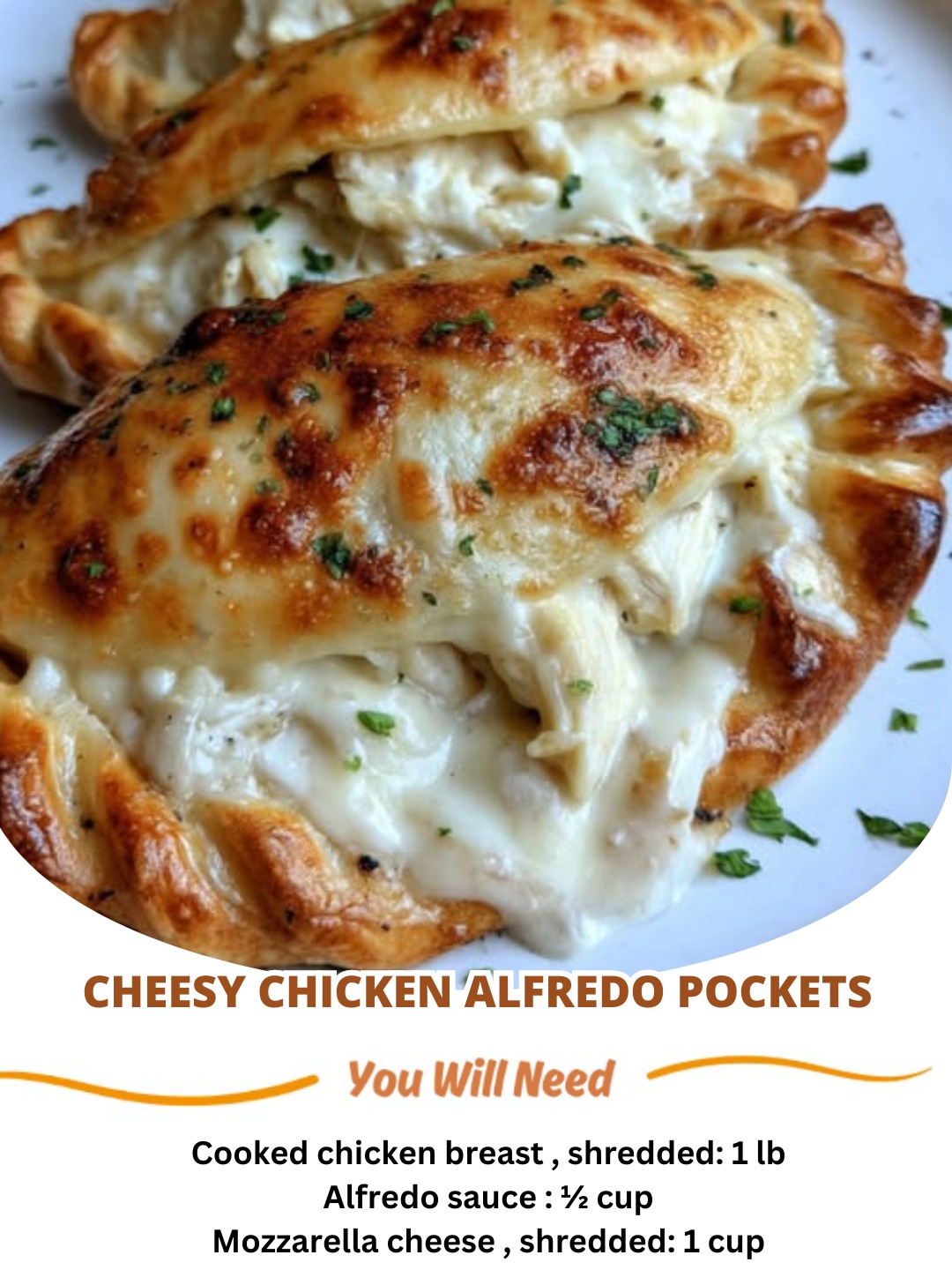 Cheesy Chicken Alfredo Pockets – Air Fried to Golden Perfection!