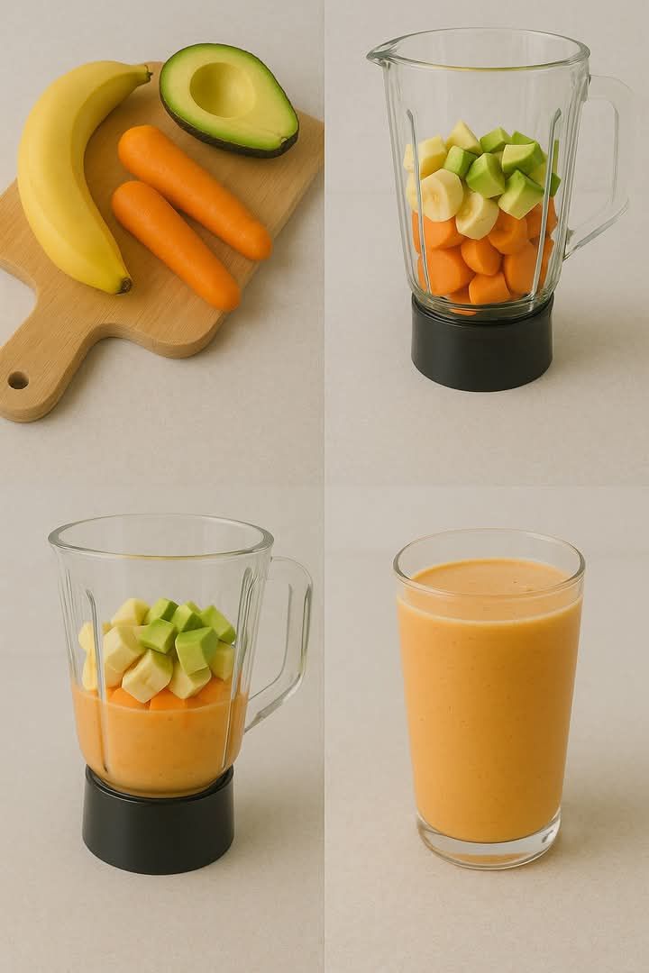 How to make healthy Banana,avocado,carrot smoothie