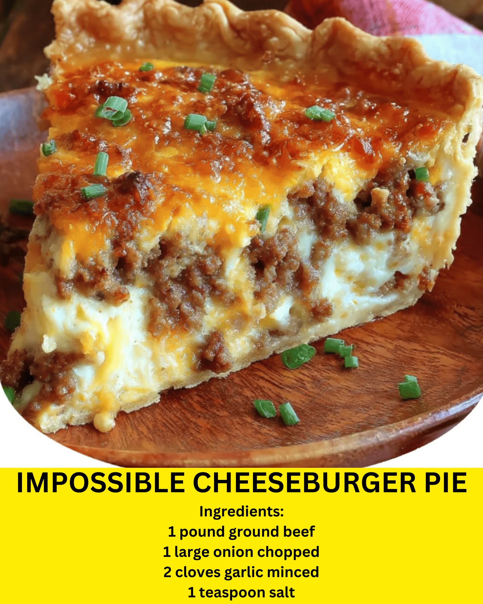 Not So Impossible Cheeseburger Pie