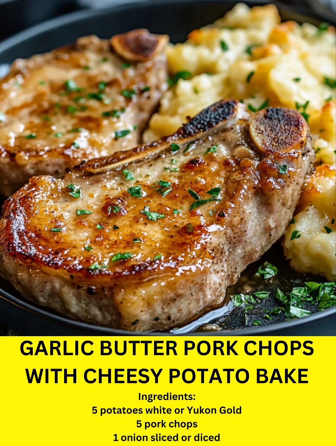 Roasted Pork Chops with Multi Colored Potatoes