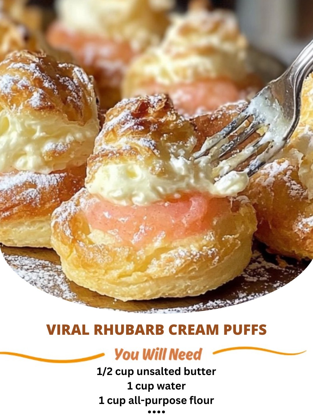 Viral Rhubarb Cream Puffs