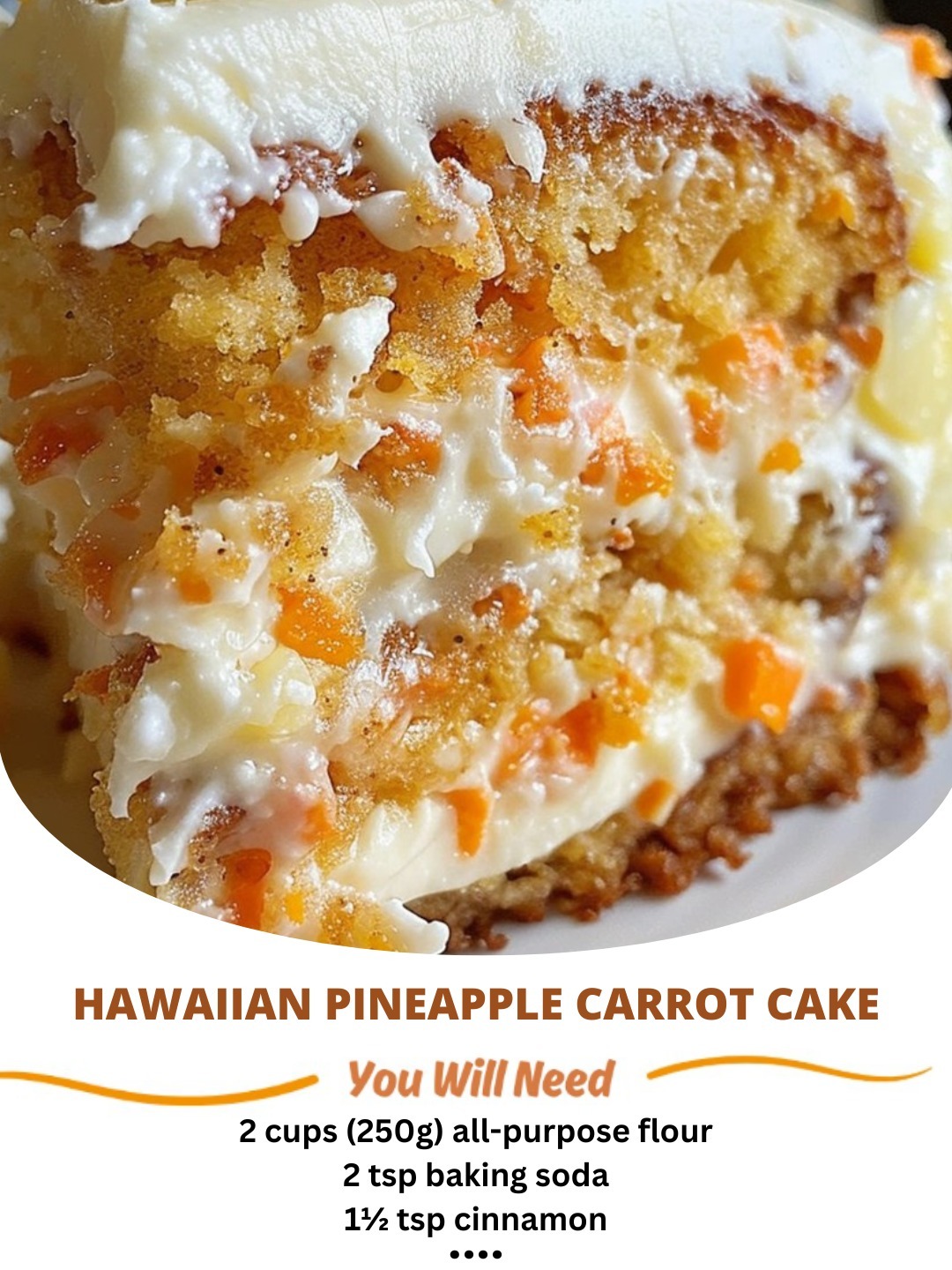 Hawaiian Pineapple Carrot Cake